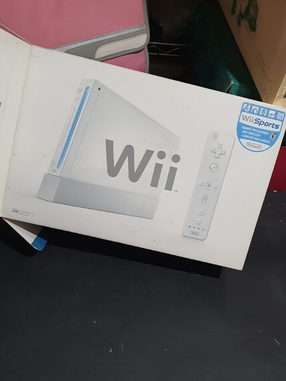White Nintendo Wii Console with AV Cables